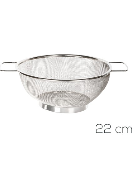 Ivory Kulplu Paslanmaz Çelik Süzgeç Mutfak Eleği Meyve ve Sebze Yıkama Aparatı Kevgir 22CM fiyatları