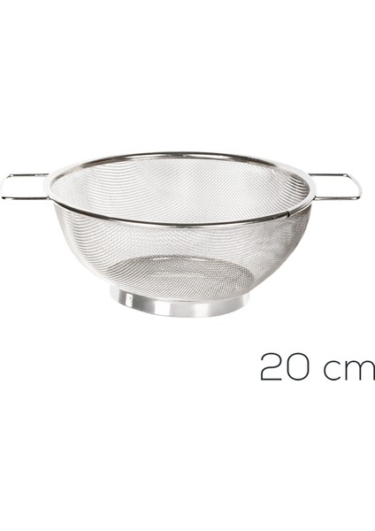 Ivory Kulplu Paslanmaz Çelik Süzgeç Mutfak Eleği Meyve ve Sebze Yıkama Aparatı Kevgir 20CM fiyatları