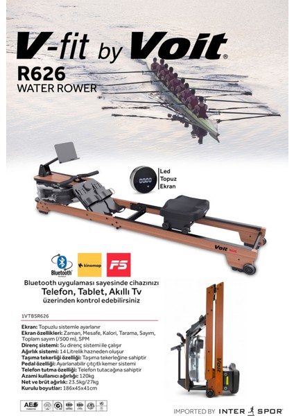 Voıt R626 Su Dirençli Kondisyon Küreği modelleri