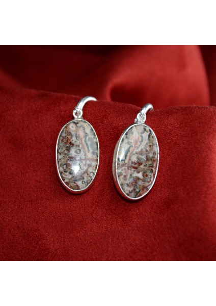 Akik taşlı Gümüş Çerçeve Küpe modelleri