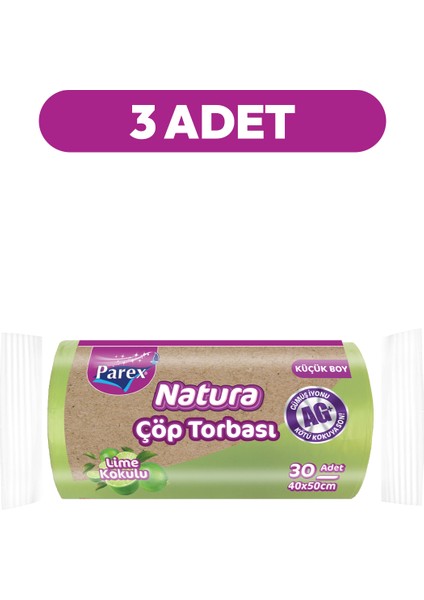 Natura Çöp Torbası Küçük Boy 30'lu 40 x 50 cm Üçlü Paket fiyatları