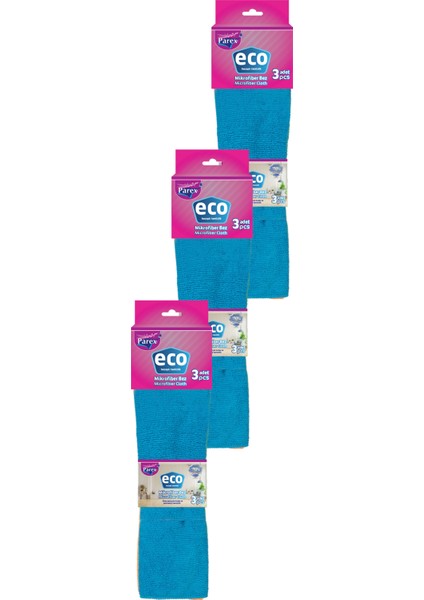 Eco 3’lü Mikrofiber Bez Açık Üçlü Paket