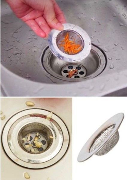 2 Adet - Lavabo Süzgeci 7,5 cm – Evye Suyu Süzme Aparatı fırsatları