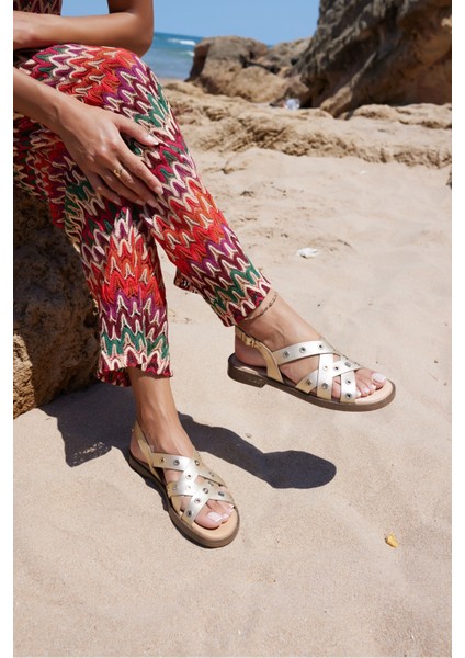 Allison Kadin Siyah Gercek Deri Ispanya Uretım Sandalet