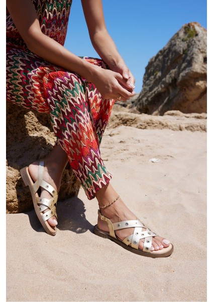 Allison Kadin Siyah Gercek Deri Ispanya Uretım Sandalet modelleri