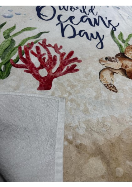 Kaplumbağa Desenli Yüksek Su Emicili Çanta Olabilen Plaj Havlusu 1110M modelleri