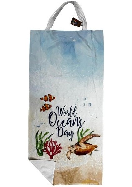 Kaplumbağa Desenli Yüksek Su Emicili Çanta Olabilen Plaj Havlusu 1110M indirimleri