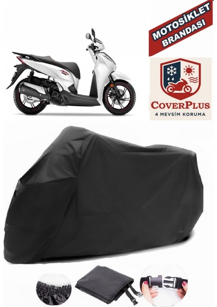 Honda Sh 300 Siyah Motorsiket Brandası Motor Örtüsü Çadır Su Geçirmez Motosiklet Kılıfı Motor Brandası