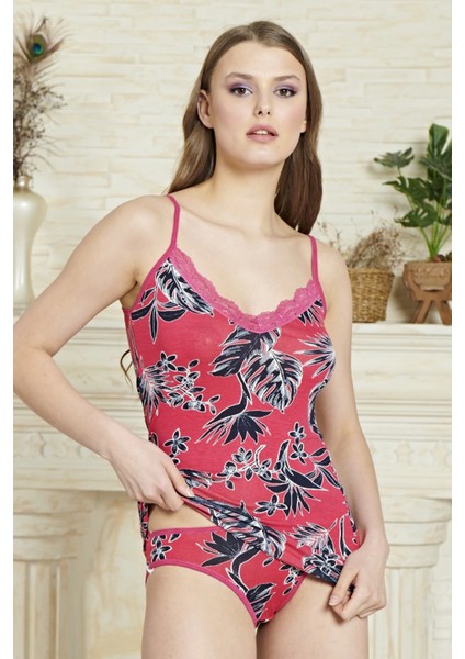 Kadın Şık Rahat Yazlık Mevsimlik Penye Atlet Külot Takım Pijama 5937 - Royaleks fiyatları