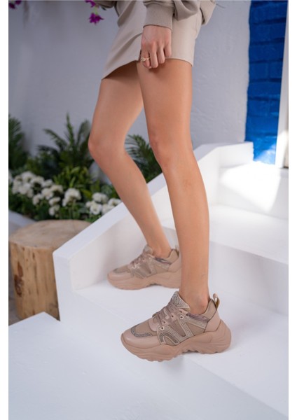 Georgi Kadın Nude Taş Detay Sneakers fiyatları