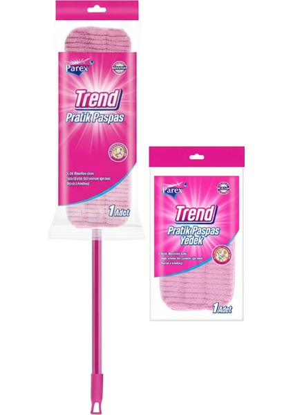 Trend Pratik Paspas Flat Mop ve Yedek Paspas Paketi