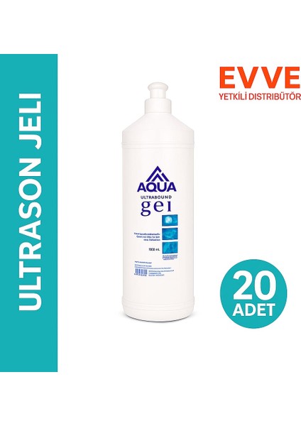 Aqua Ultrason Jeli 1000 ml – Ekg, Eeg, Fizik Tedavi Için Su Bazlı Medikal Jel