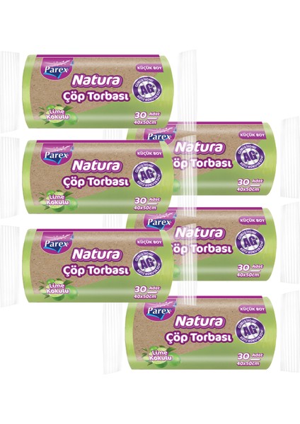 Natura Çöp Torbası Küçük Boy 30'lu 40 x 50 cm Altılı Paket
