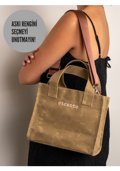 Sole Mumlu Kanvas Çanta - Çöl Kumu