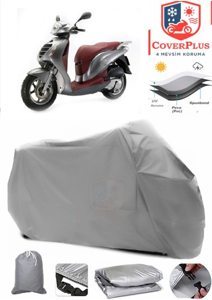 Honda Ps 150I Gri Motorsiket Brandası Motor Örtüsü Çadır Su Geçirmez Motosiklet Kılıfı Motor Brandası