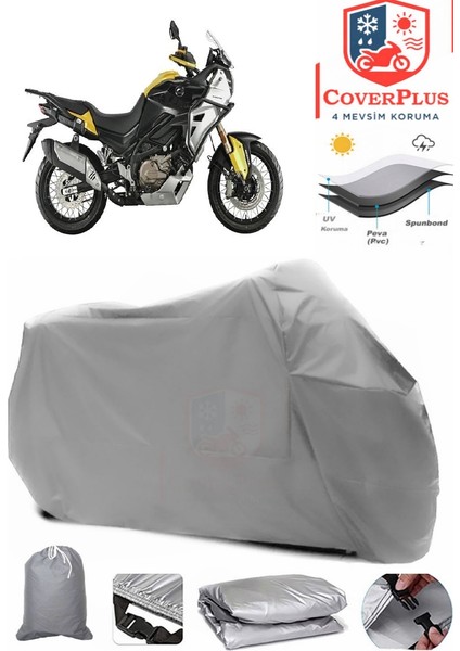 Arora Gs 525 Gri Motorsiket Brandası Motor Örtüsü Çadır Su Geçirmez Motosiklet Kılıfı Motor Brandası