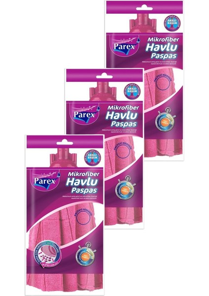 Mikrofiber Havlu Paspas Üçlü Paket