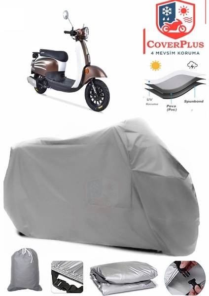 Arora Dazzle 125 Motor Brandası Gri Motorsiket Brandası Motor Örtüsü Çadır Su Geçirmez Motosiklet Kılıfı Motor Brandası