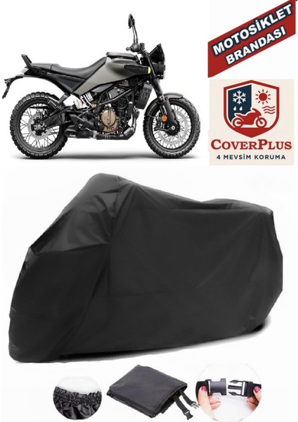 Husqvarna Svartpilen 250 Motor Brandası Siyah Motorsiket Brandası Motor Örtüsü Çadır Su Geçirmez Motosiklet Kılıfı Motor Brandası