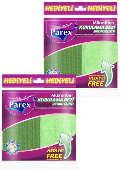 Mikrofiber Kurulama Bezi (Mikrofiber Temizlik Bezi Hediye) İkili Paket