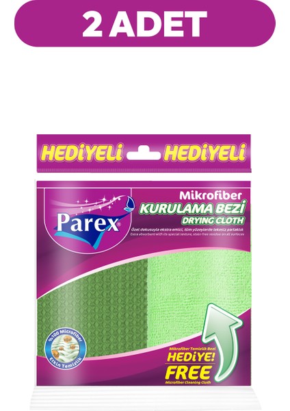 Mikrofiber Kurulama Bezi (Mikrofiber Temizlik Bezi Hediye) İkili Paket fiyatları