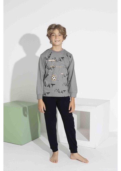 Erkek Çocuk Uzun Kol Interlook Pamuklu Pijama Takımı 7407G fırsatları