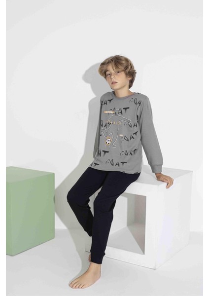 Erkek Çocuk Uzun Kol Interlook Pamuklu Pijama Takımı 7407G indirimleri