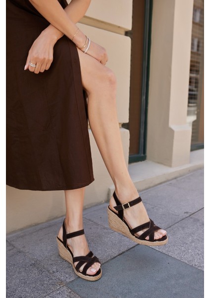 Susana Kadın Bej Bantli Espadril Taban Sandalet