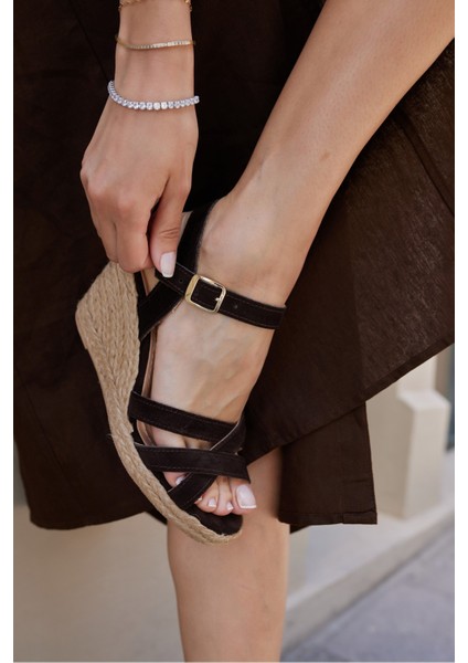 Susana Kadın Bej Bantli Espadril Taban Sandalet
