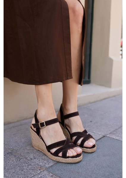 Susana Kadın Bej Bantli Espadril Taban Sandalet