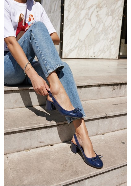 Dorado Kadın Nude Cilt Slingback Kalin Topuklu Ayakkabi fırsatları