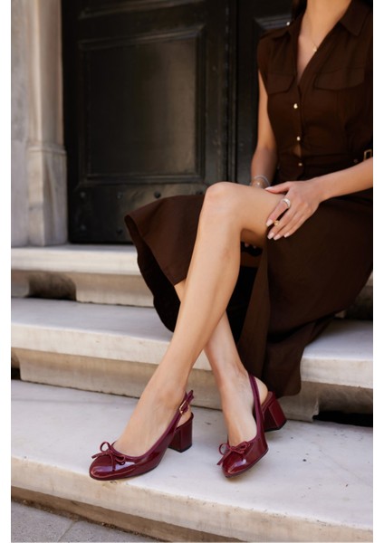 Dorado Kadın Nude Cilt Slingback Kalin Topuklu Ayakkabi fırsatları