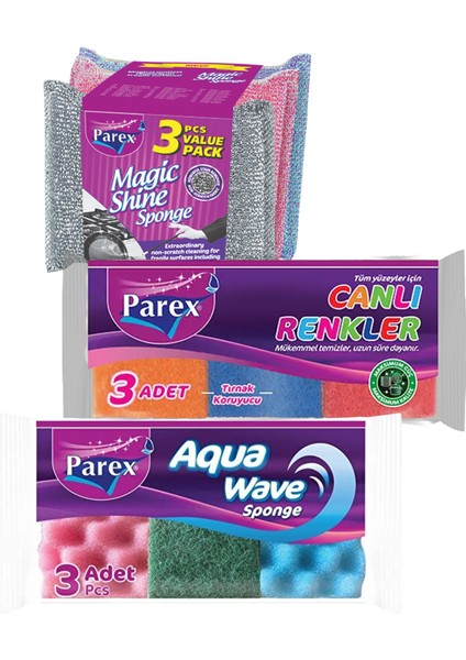 Magic Shine Aquawave ve Canlı Renkler Sünger Paketi