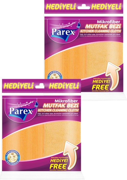 Mikrofiber Mutfak Bezi (Mikrofiber Temizlik Bezi Hediye) İkili Paket