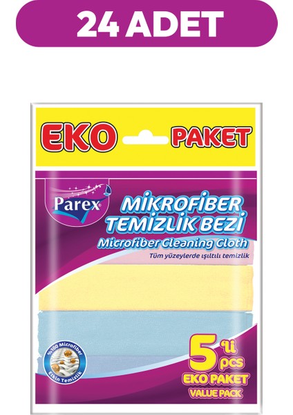 Mikrofiber 5'li Temizlik Bezi 24 Paket fiyatları