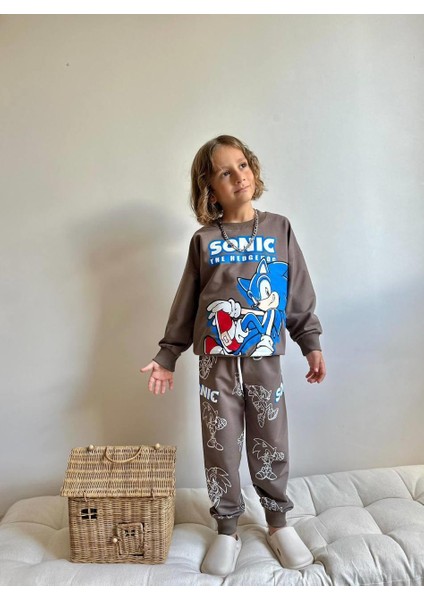 Erkek Çocuk Sonic Baskılı Alt Üst Takım -4069-K modelleri