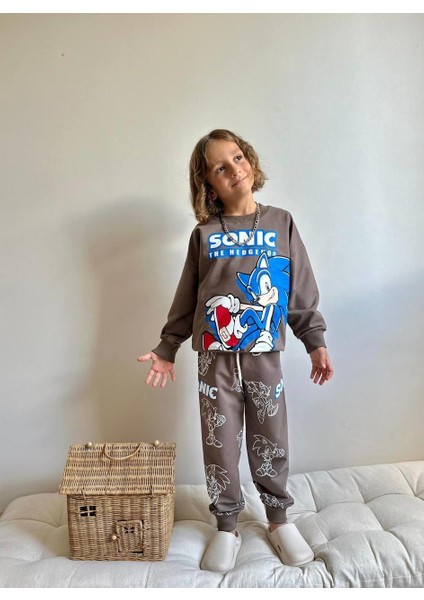 Erkek Çocuk Sonic Baskılı Alt Üst Takım -4069-K indirimleri