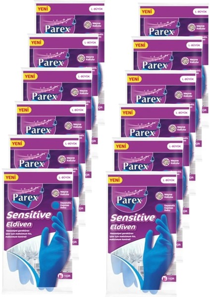 Sensitive Eldiven Büyük Boy Onikili Paket