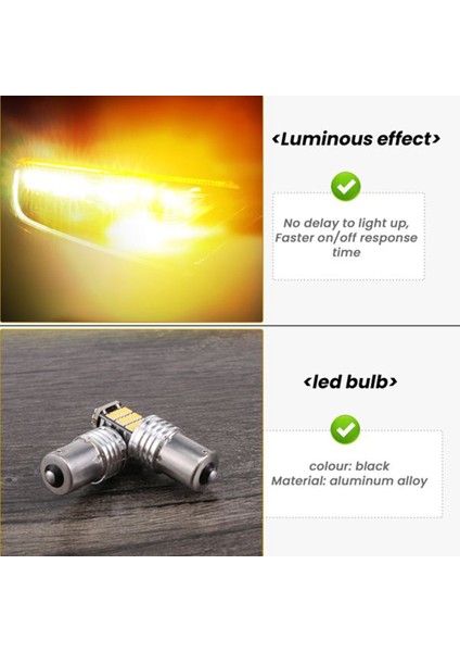 Adet 1156 Amber 7506 P21W LED Ampul BA15S (Yurt Dışından) fırsatları