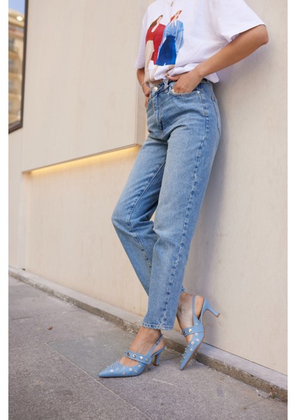 Yulya Kadın Kırmızı Trok Detay Topuklu Ayakkabi modelleri