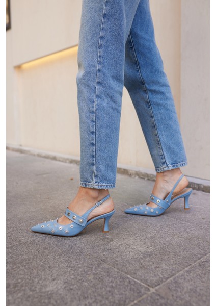 Yulya Kadın Kırmızı Trok Detay Topuklu Ayakkabi indirimleri