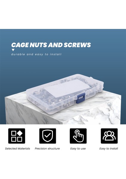 50 Set M6 Myle Hole Donanım Kafesi Somunlar ve Montaj Vidaları Sunucu Rafı ve Dolabı (M6 x 20MM) Için Yıkayıcılar (Vida+Yıkayıcı+Kafes Somunu) (Yurt Dışından) fiyatları