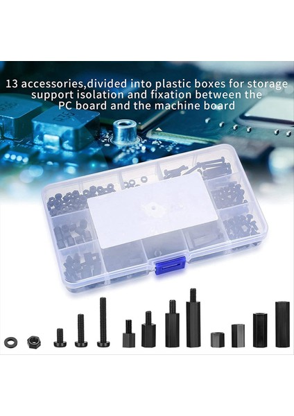 260 Pcs M3 Erkek Kadın Naylon Altı Hex Ara Çıkarma Vidalar Somunlar, Naylon Altı (Yurt Dışından) indirimleri