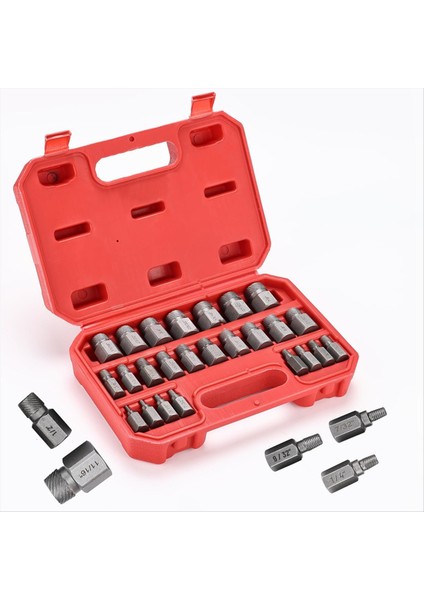 25PCS Vidalı Çıkarıcı Seti Hex Çoklu Spline Kolay Cıvata Çıkarıcı Seti, Ağır Hizmet Metrik Ez Yuvarlak Vida Sökücü (Yurt Dışından) fiyatları