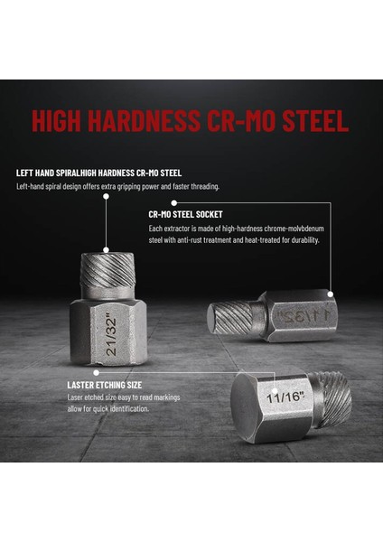 25PCS Vidalı Çıkarıcı Seti Hex Çoklu Spline Kolay Cıvata Çıkarıcı Seti, Ağır Hizmet Metrik Ez Yuvarlak Vida Sökücü (Yurt Dışından) fırsatları