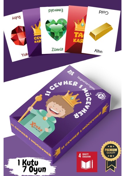 11 Cevher Bir Mücevher Dikkat Zeka Eşleştirme Oyunu - Çocuk zeka gelişimi aktivite oyunu Xzeka Yayınları modelleri