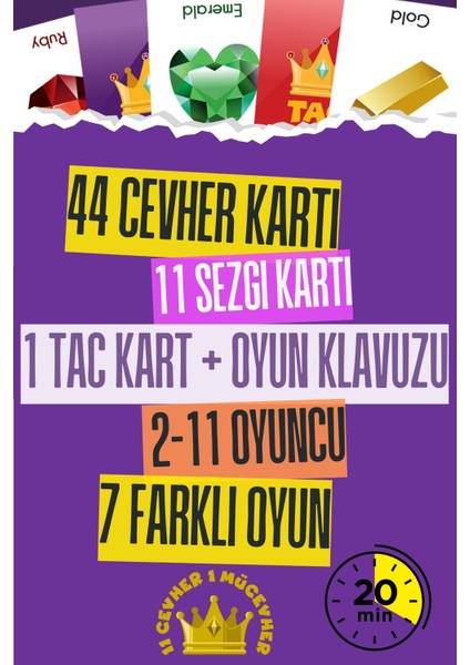 11 Cevher Bir Mücevher Dikkat Zeka Eşleştirme Oyunu - Çocuk zeka gelişimi aktivite oyunu Xzeka Yayınları indirimleri