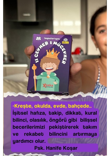 11 Cevher Bir Mücevher Dikkat Zeka Eşleştirme Oyunu - Çocuk zeka gelişimi aktivite oyunu Xzeka Yayınları
