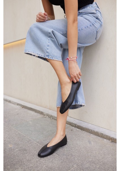 Triste Kadın Leopar Gercek Deri Babet