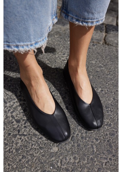 Triste Kadın Leopar Gercek Deri Babet